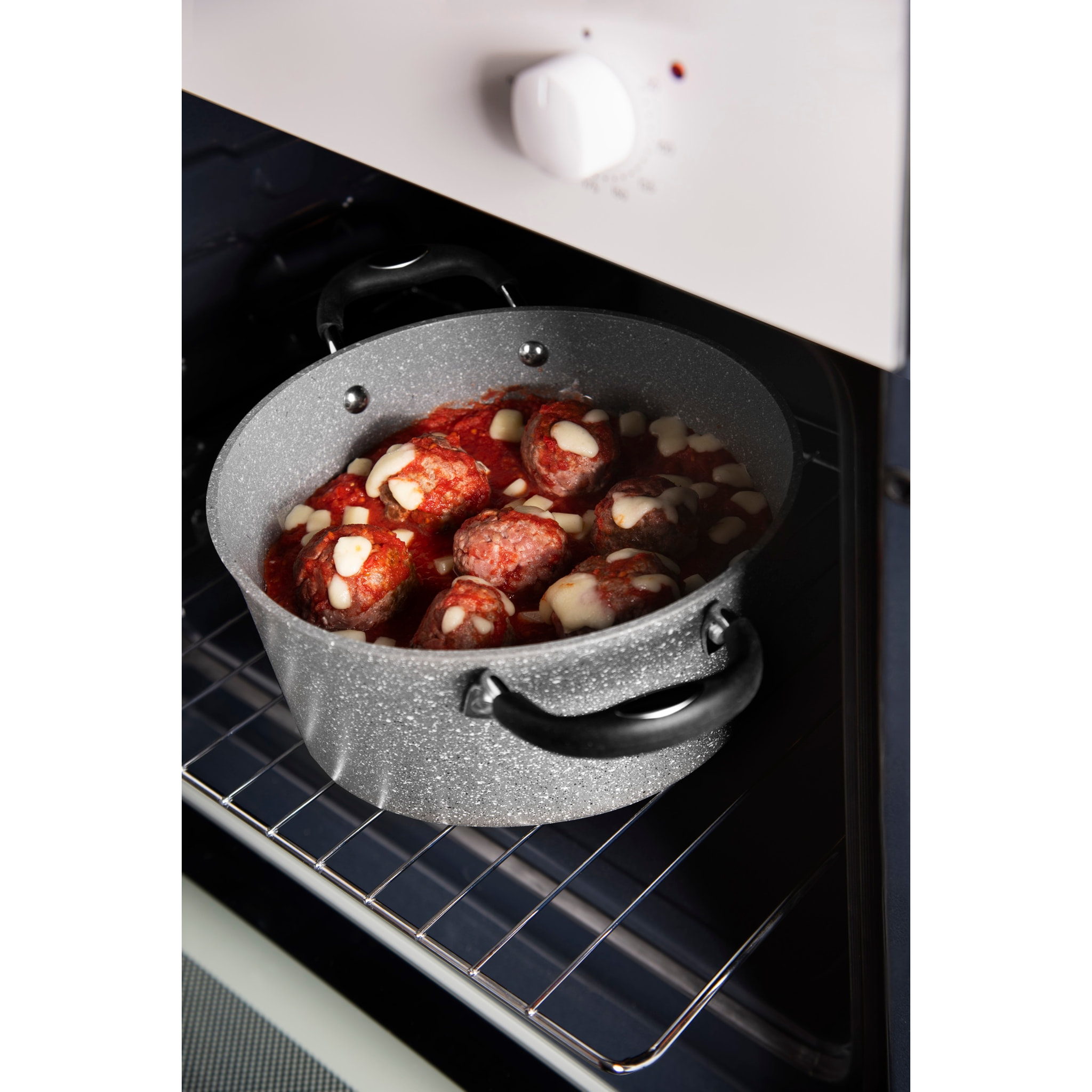 Casseruola 20 cm con Coperchio Excelsa – Forn-Ok, Alluminio Grigio