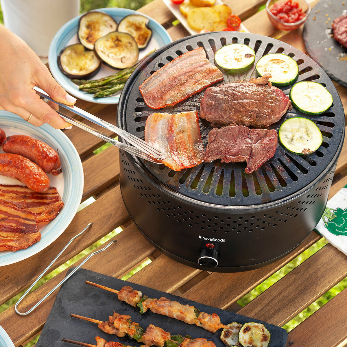 Barbecue a Carbone Portatile Senza Fumo CleanQ InnovaGoods