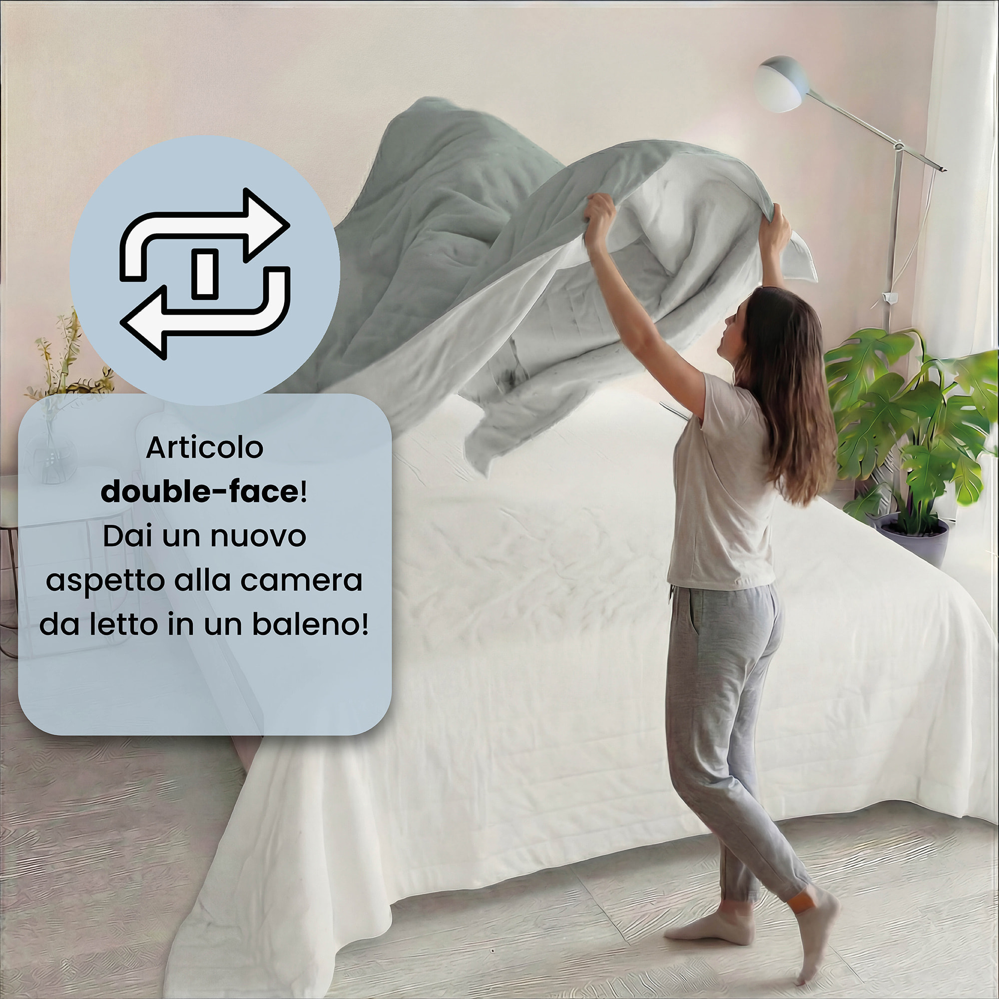 TRAPUNTINO WATER WASHED - 100% Microfibra