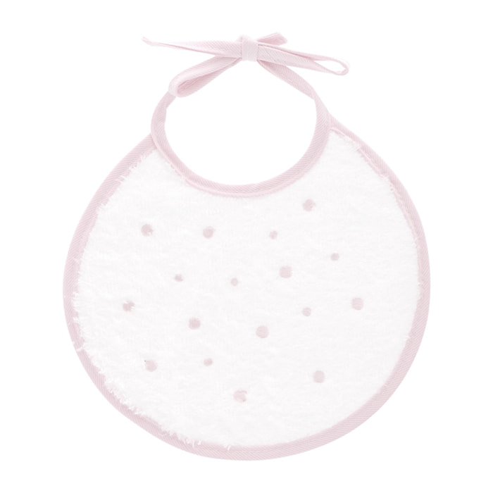 Babero Redondo Cinta Topos