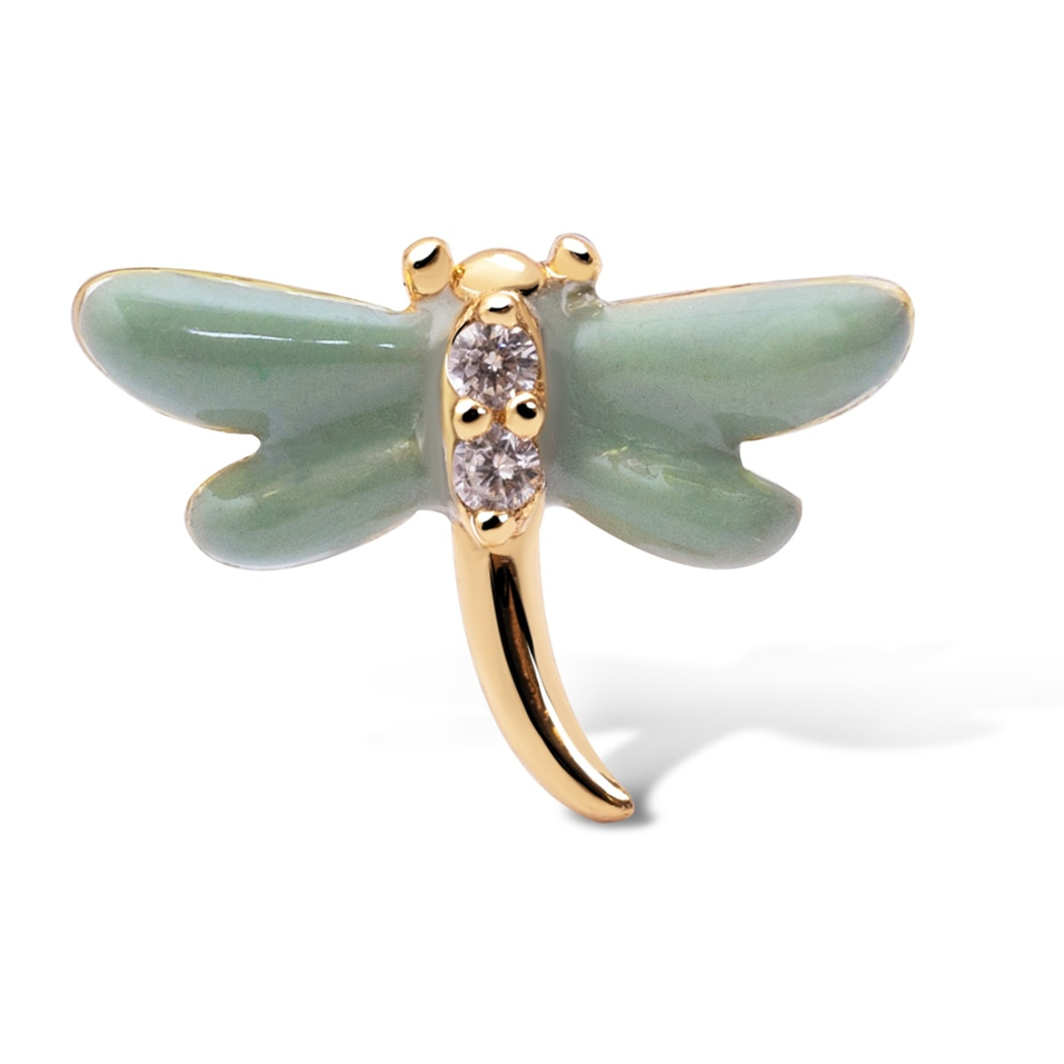 Orecchino Dragon-fly Argento Placcato Oro