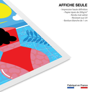 Affiche femme au bord de la piscine Affiche seule