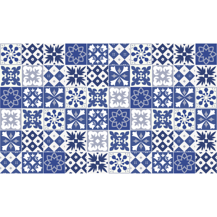 Stickers muraux - Sticker Mural Carrelage adhésif Cuisine Salle de Bain - 60 STICKERS CARRELAGES AZULEJOS ANGELINIA