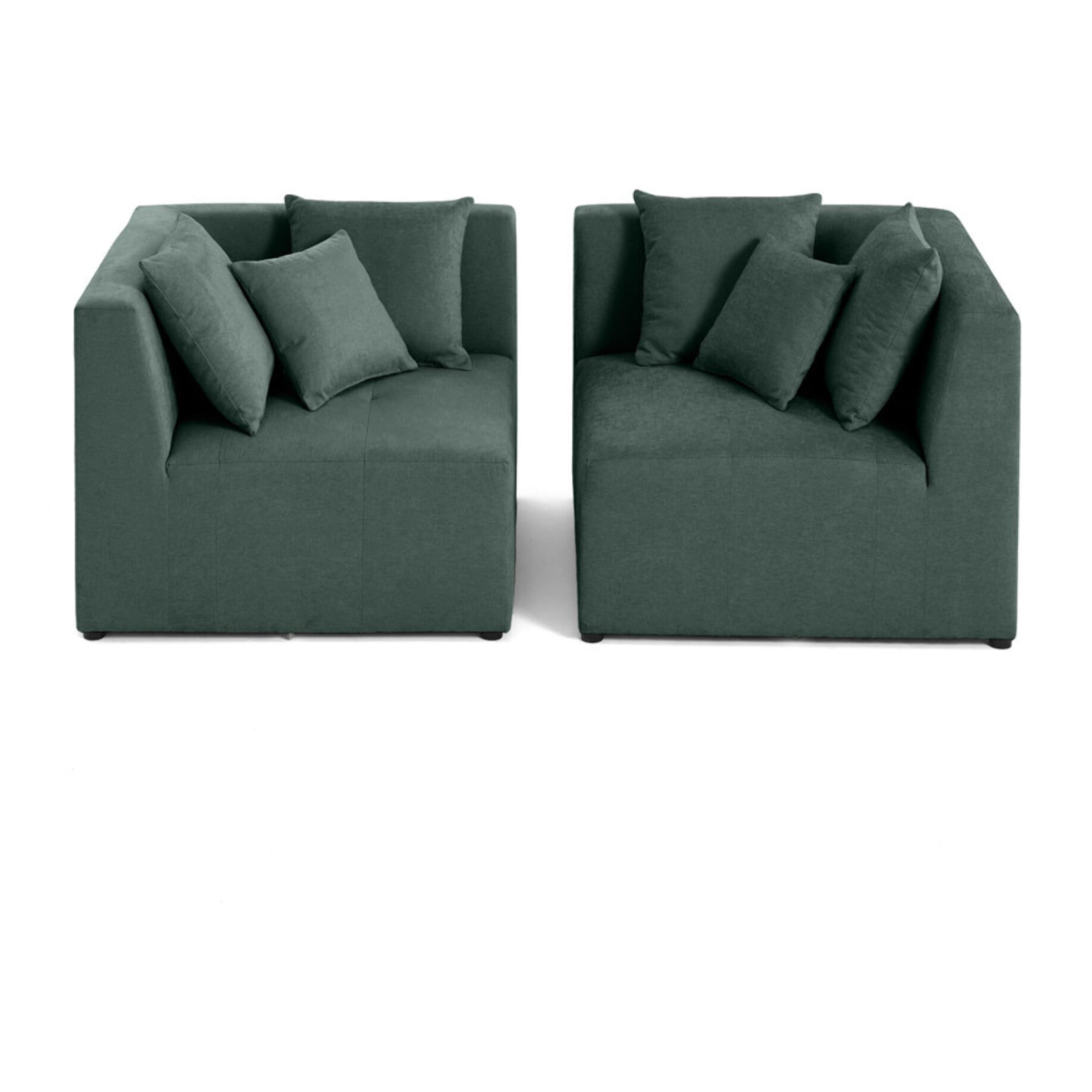 Amalfi - canapé modulable 2 places - en tissu - Vert