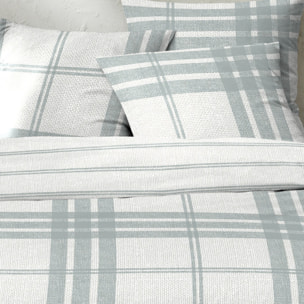 Parure Housse De Couette 3pcs Coton 51 Fils Sobrut Gray