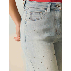 Oltre - Jeans ballon con tachuelas - Light - blue