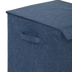 Corbeille à linge Colorama rectangulaire pliable 74L bleu