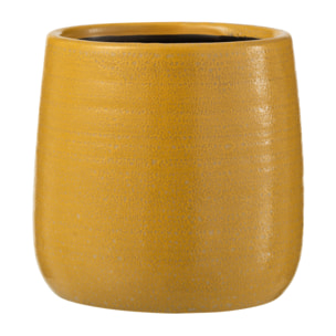 J-Line cache-pot Uni - céramique - ocre - medium - Ø 14.5 cm