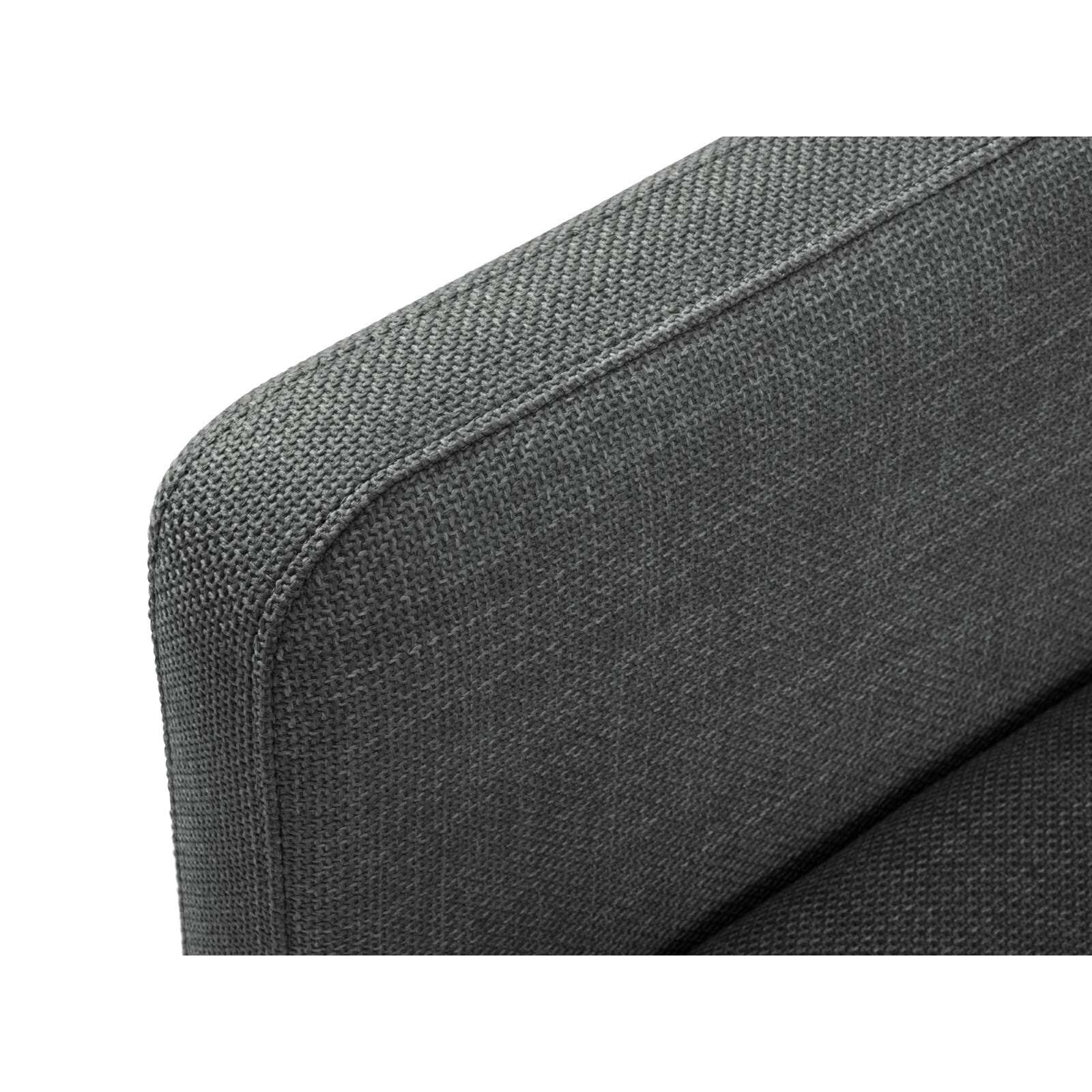Canapé d'angle gauche convertible avec coffre de rangement "Yanis" 4 places en tissu structurel gris