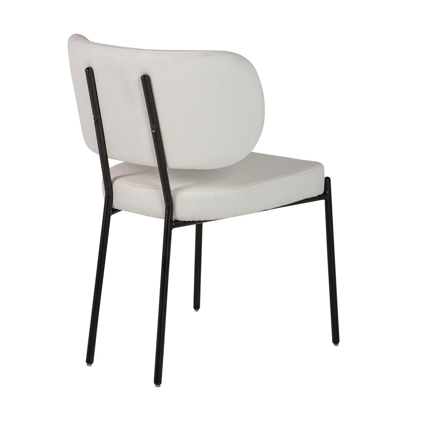 Silla Poliester Metal Negro Rodas 55x55x79 Cm