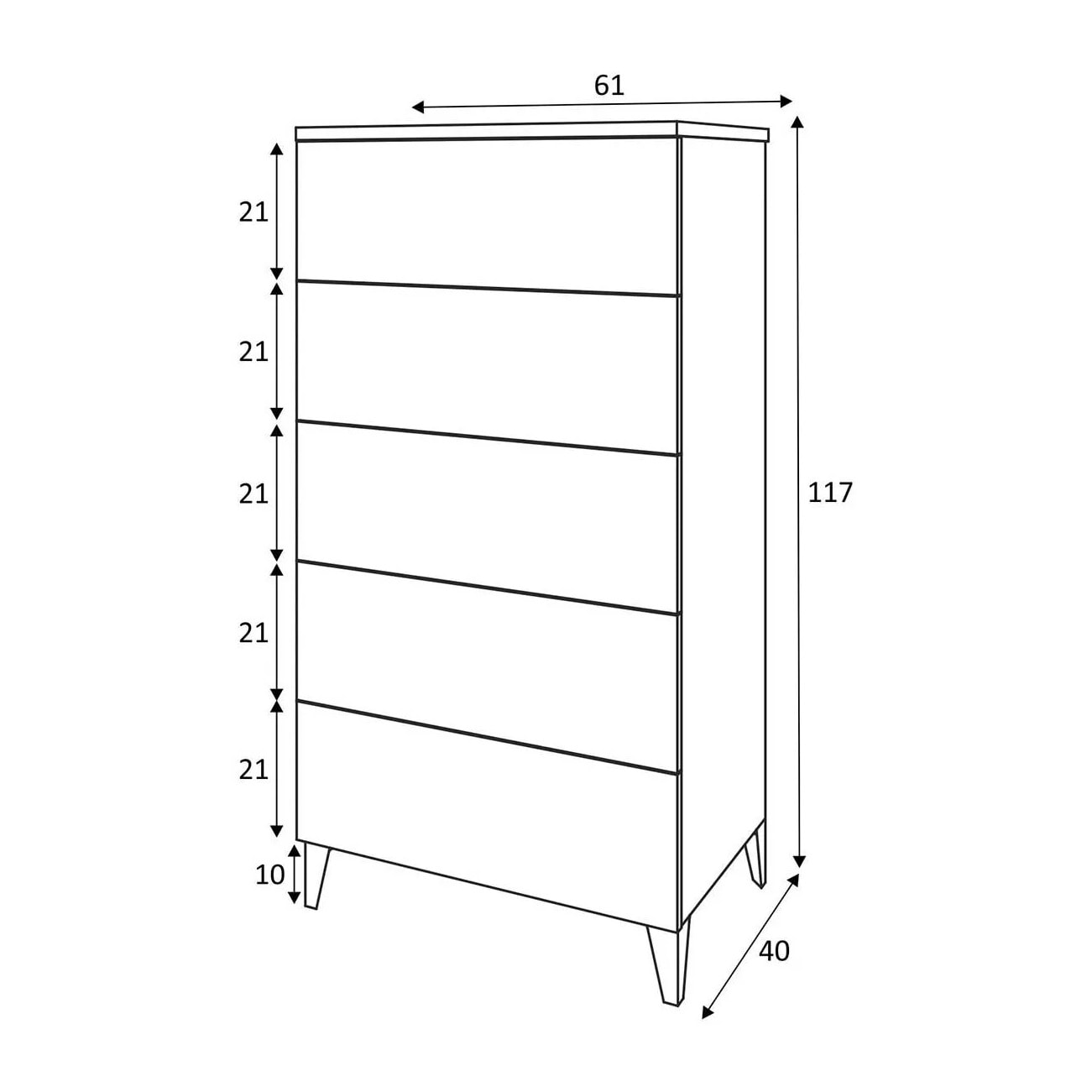 Commode toronto 61x117cm