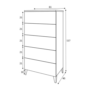 Commode toronto 61x117cm