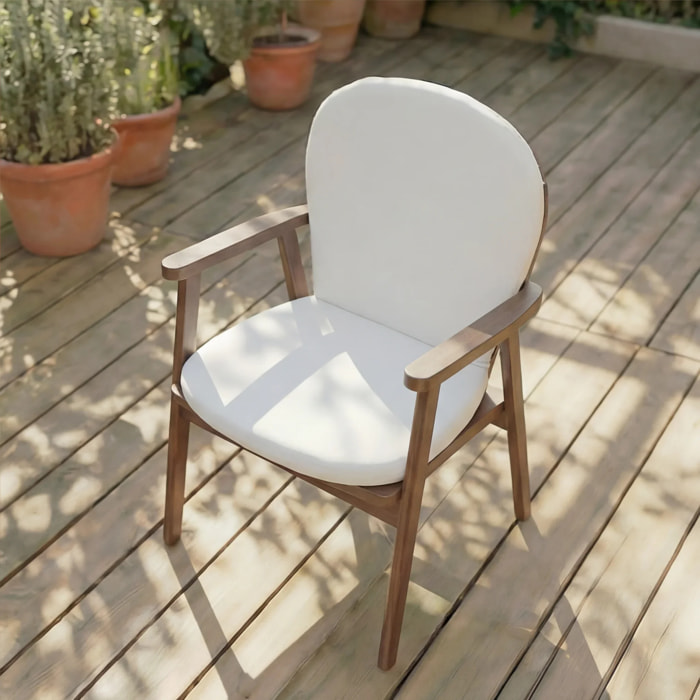 Coussin de chaise - Uni Blanc 103 - Multicolore - 93x47x5 cm