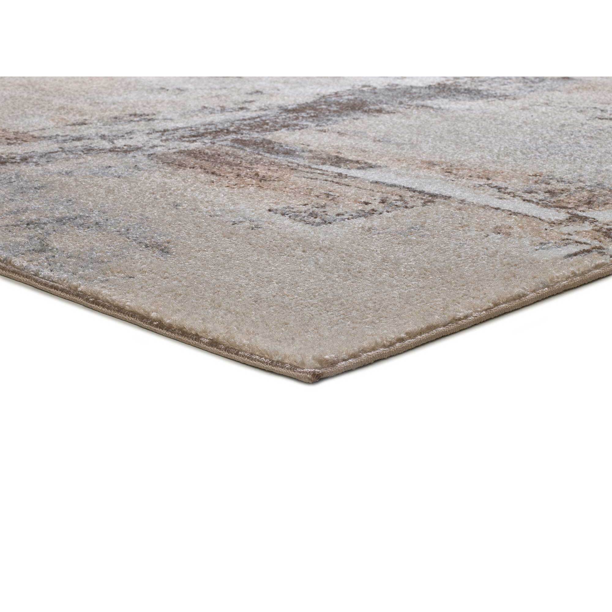 AYDIN Alfombra abstracta de pelo corto en color beige, varias medidas disponibles