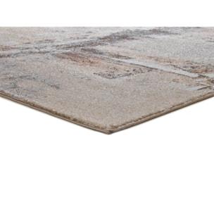 AYDIN Alfombra abstracta de pelo corto en color beige, varias medidas disponibles