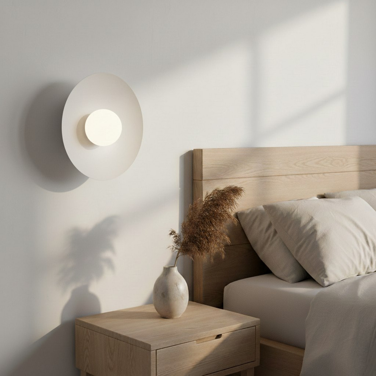 Lampada a parete Inspo K1 in acciaio bianco opaco