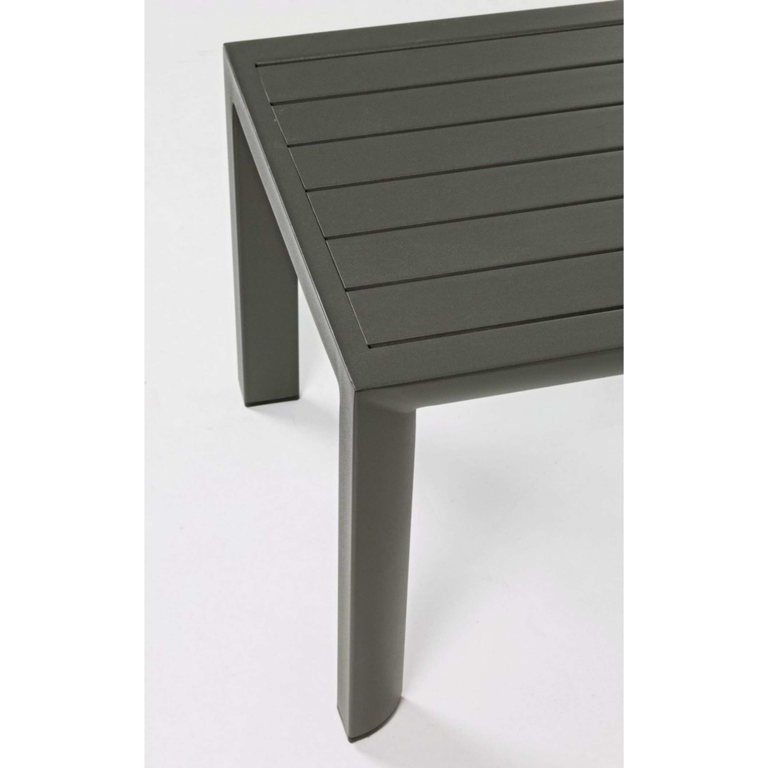 Set 2 tavolini da giardino ZARAGOZA antracite in alluminio verniciato, 40×40 cm