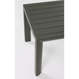 Set 2 tavolini da giardino ZARAGOZA antracite in alluminio verniciato, 40×40 cm