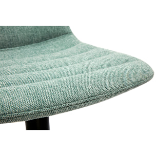 Tabourets de bar réglables en tissu effet velours texturé céladon et métal (lot de 2) SAURY
