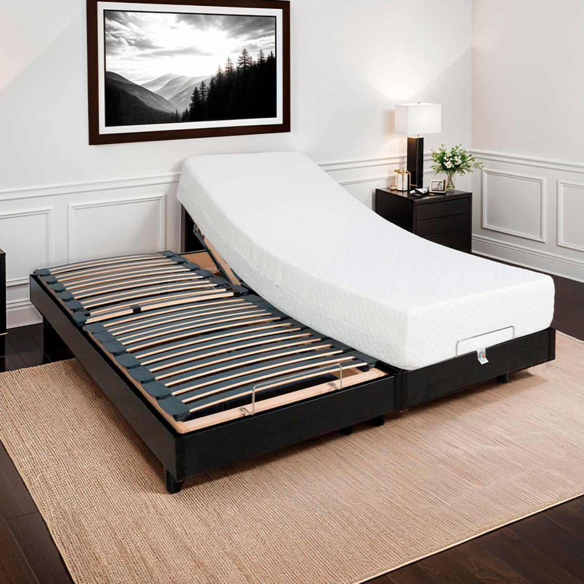 Ensemble Duo Flex 2 places | Sommiers électriques + Matelas Mémoire de forme