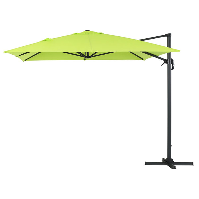 Parasol jardin déporté alu "Sun 4" 3 x 4 m - Vert