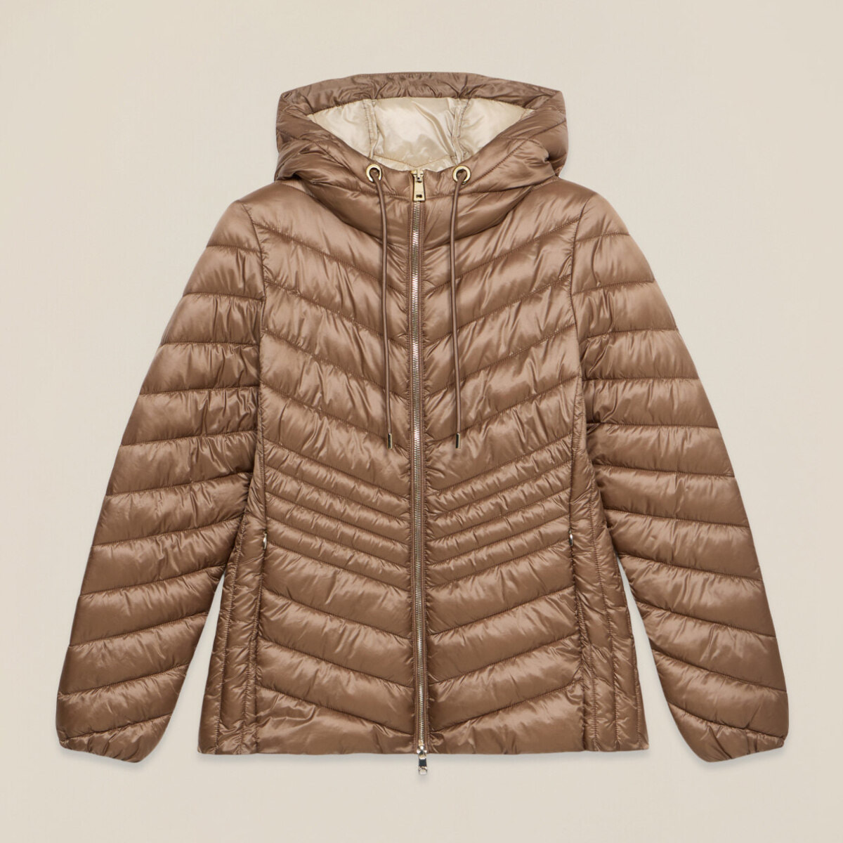 Oltre - Piumino lightweight con cappuccio - Beige