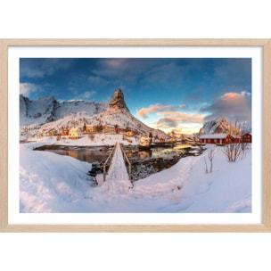 Affiche paysage Reine des Glaces Affiche sous cadre bois