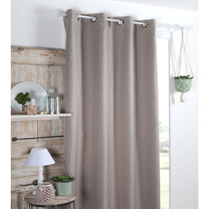 Rideau occultant doublure polaire - Beige