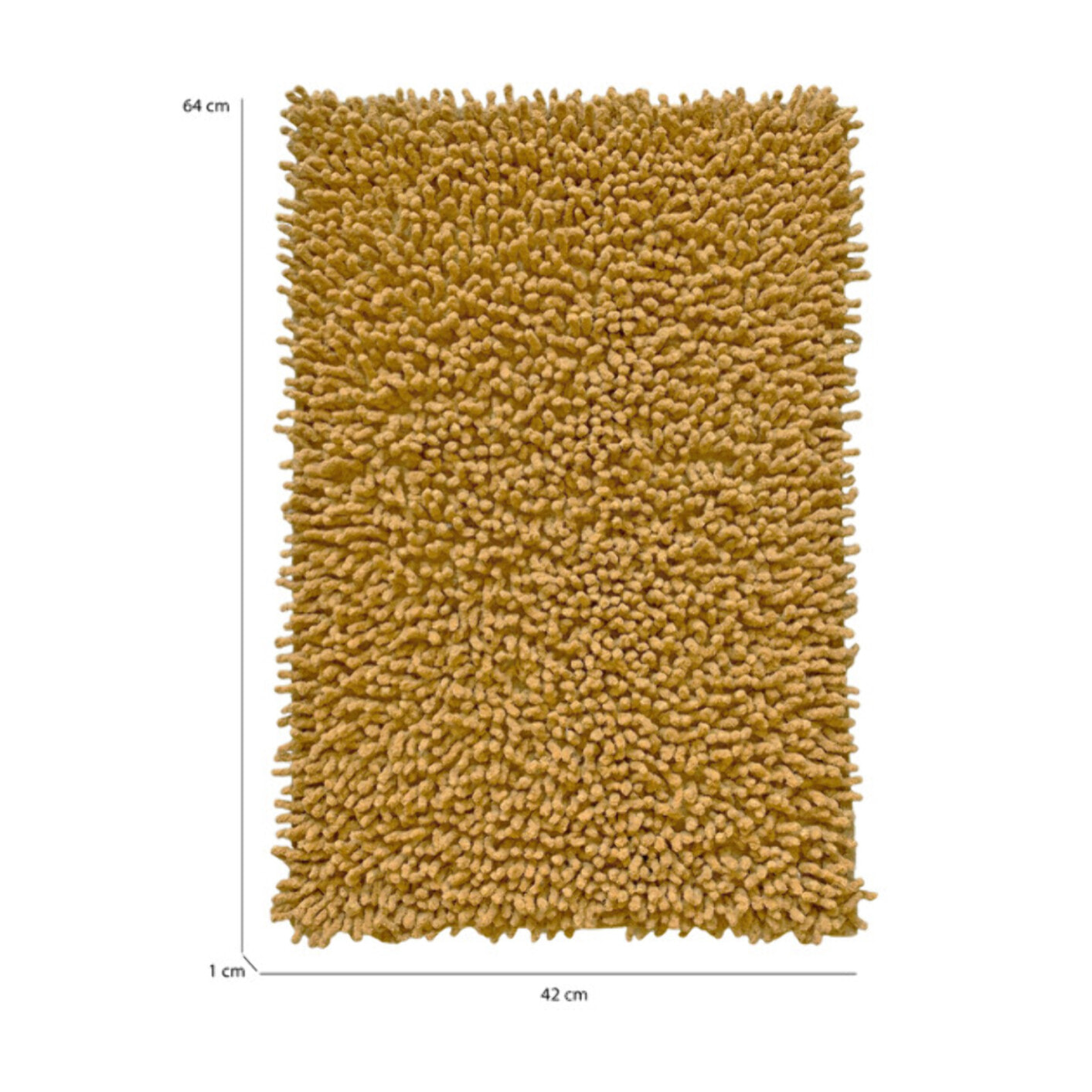 Tapis de salle de bain rectangulaire 40 x 60 cm en coton chenille - SHAGGY