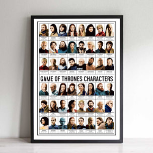 Affiche - Game of Thrones Characters - Olivier Bourdereau