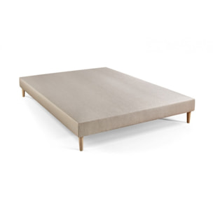 Pack matelas LE DÉLICAT - Ressorts ensachés et - Mémoire de forme - Ep. 26 + sommier Beige