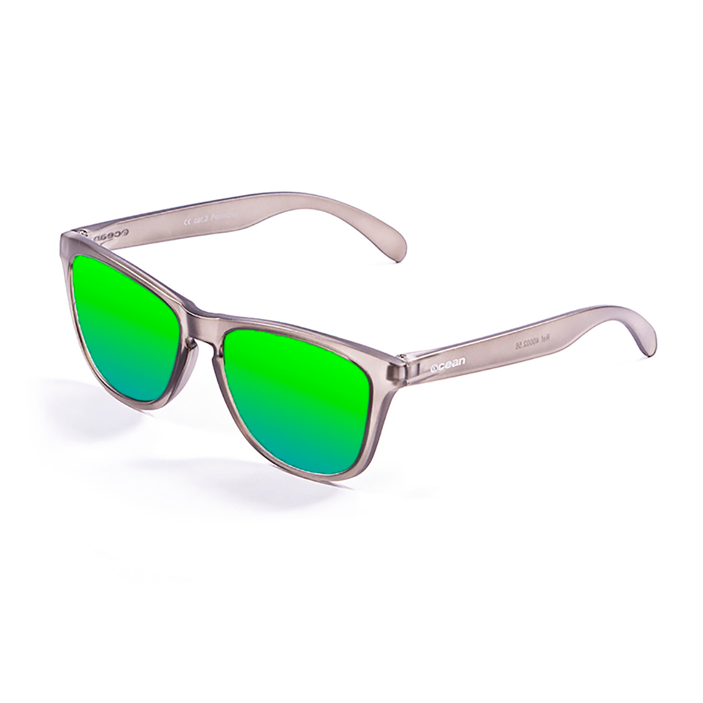 Gafas de sol OCEAN SEA - Negro transparente esmerilado con verde