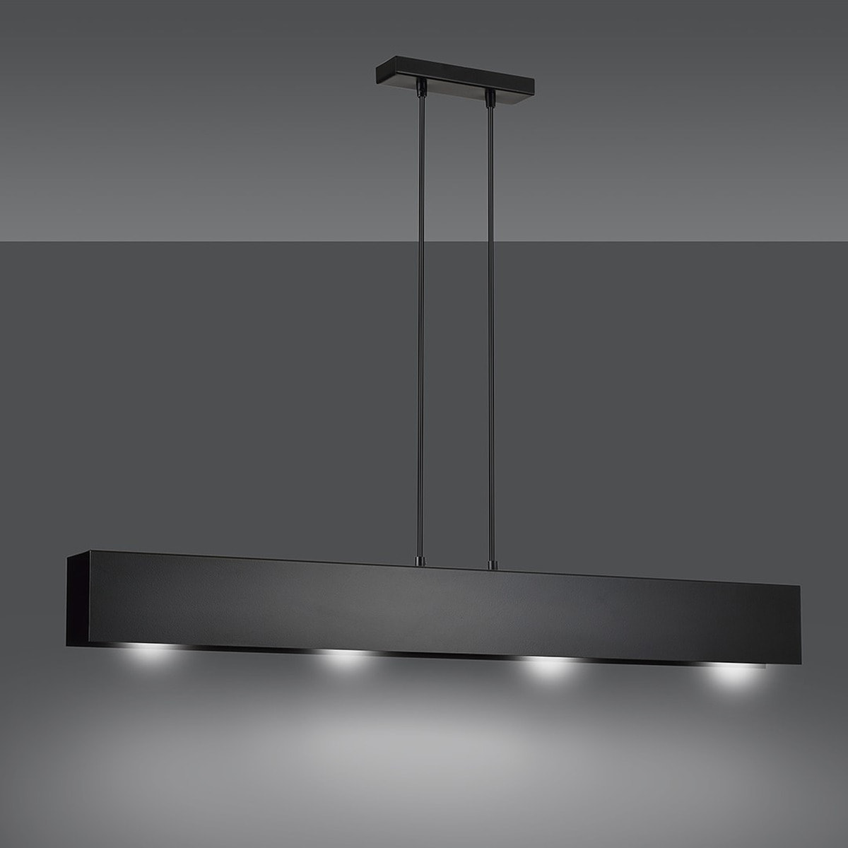 Lampada a sospensione Gentor in acciaio nero opaco