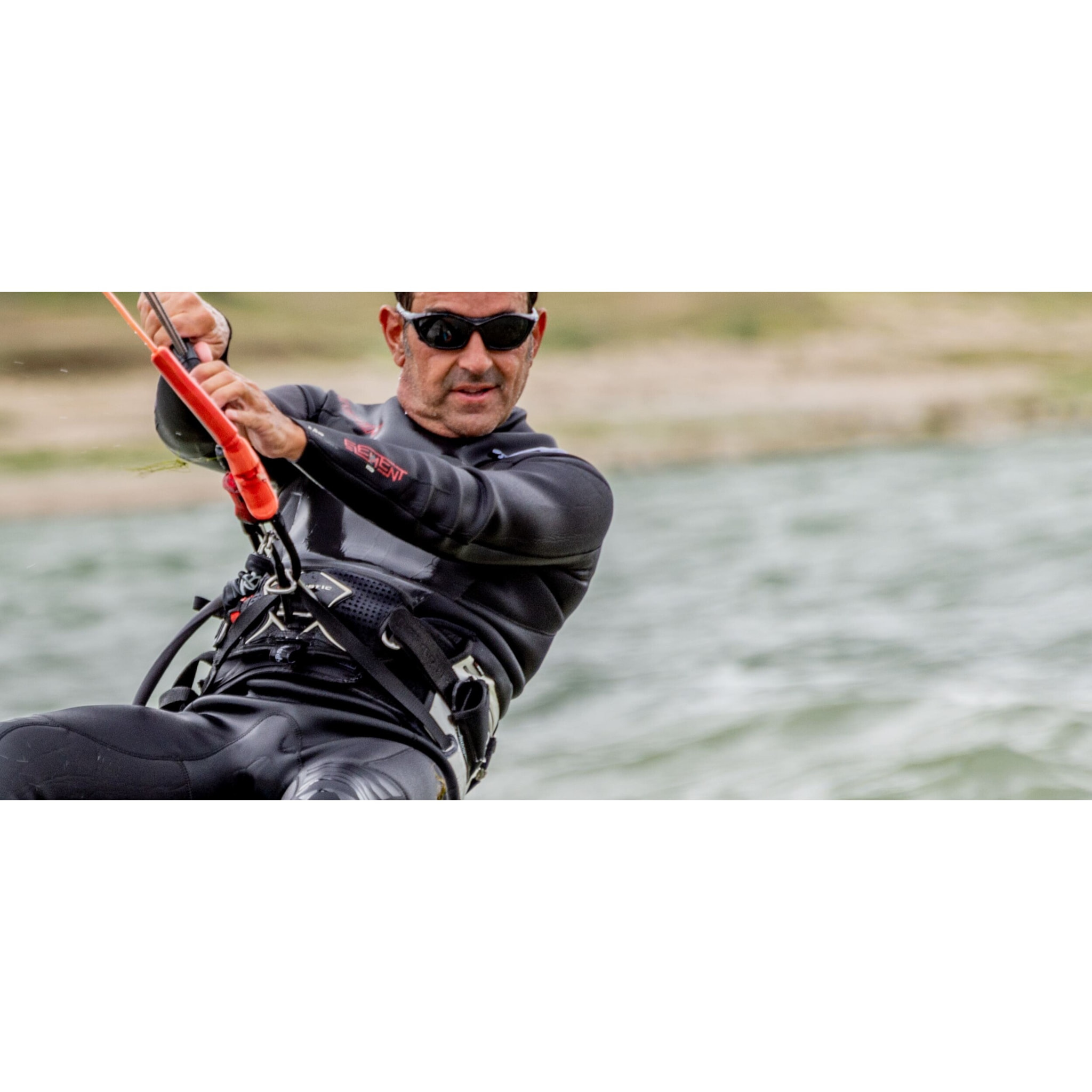 Gafas de deportes acuáticos OCEAN LAKE GARDA - Negro mate / Ahumada zeiss