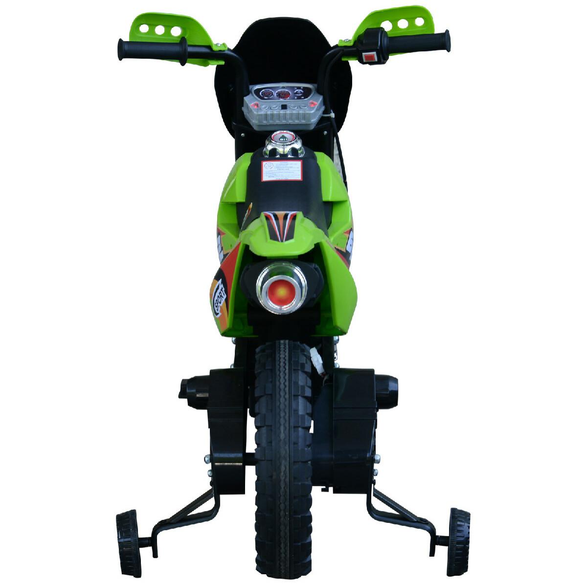 Motocross électrique 35 W enfant 3 à 6 ans dim. 107L x 53l x 70H cm roulettes amovibles vert