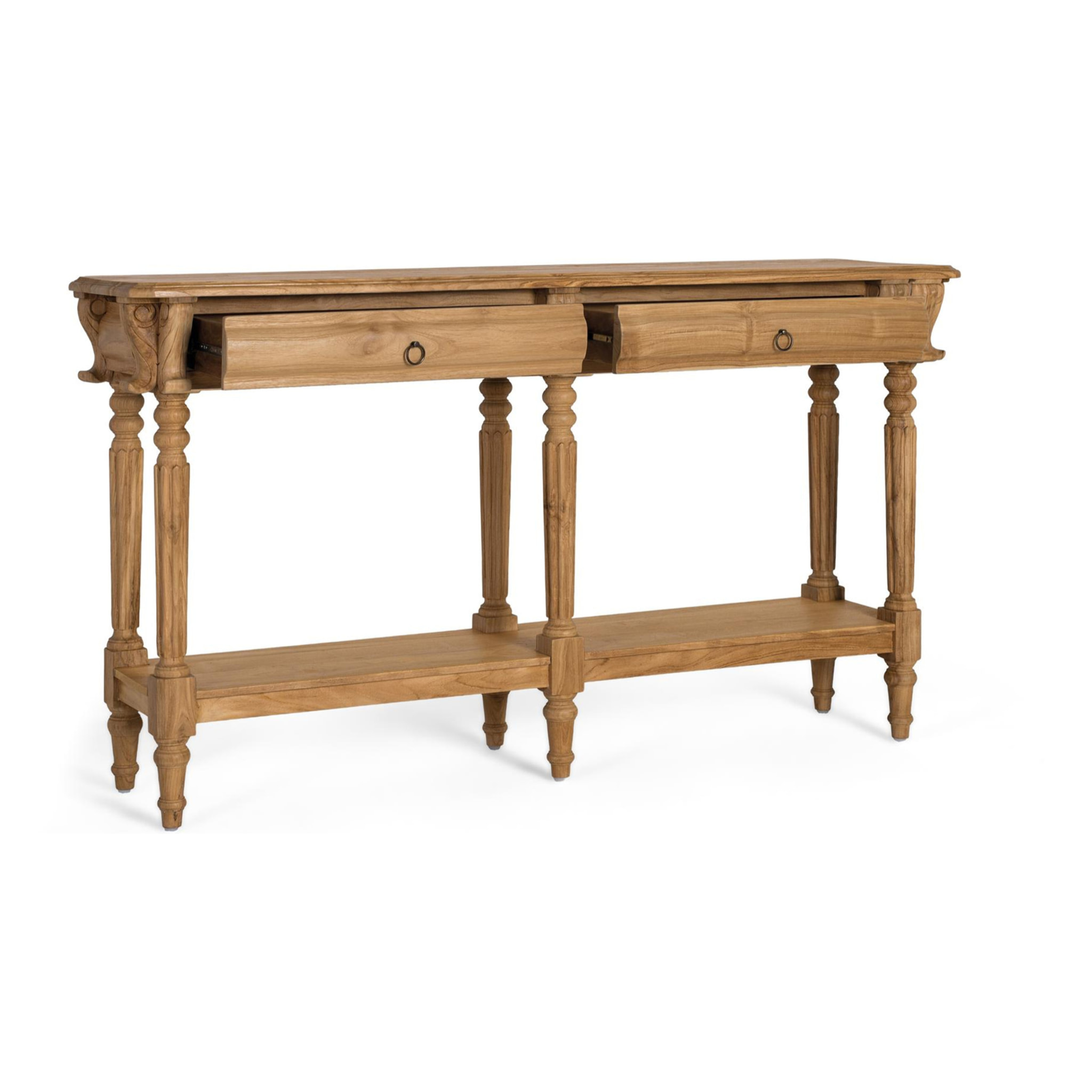 Consola de Madera de Teca 151 Cm Estilo Clásico Contemporáneo