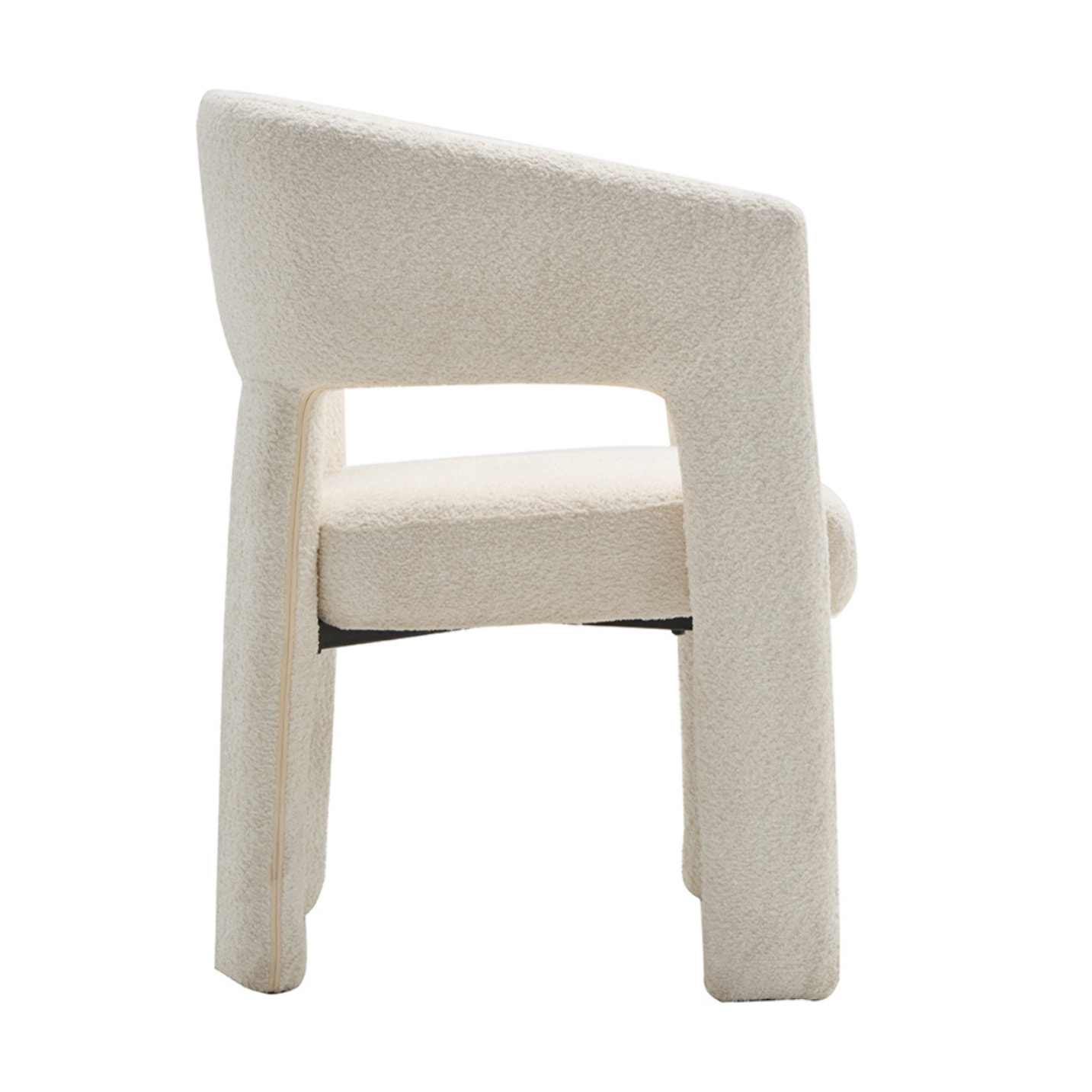 Gaspard - lot de 2 fauteuils en tissu bouclette - Beige