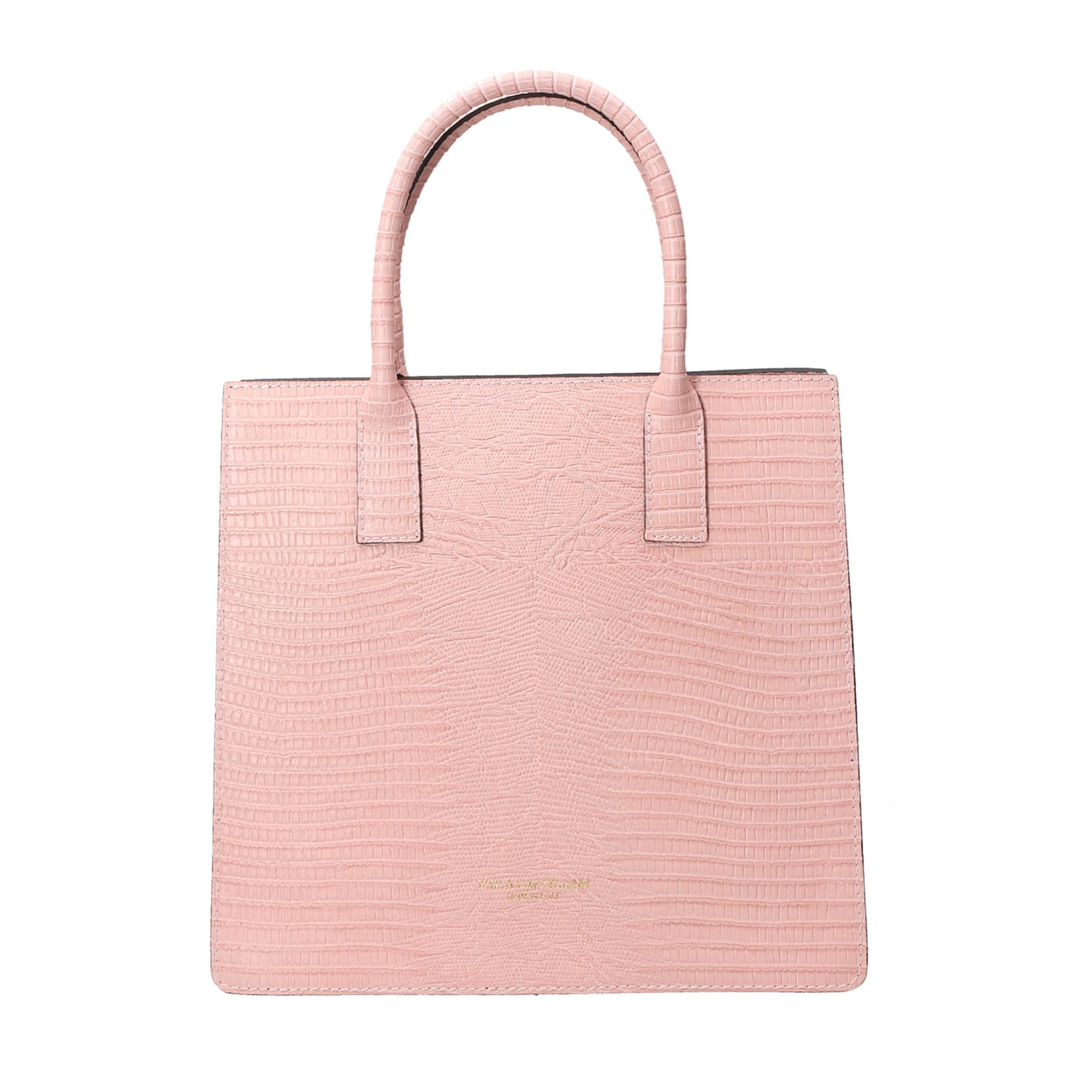 Borsa a mano da donna - Modello Giulia - Vera pelle effetto cocco - 30.0 x 28.0 x 10.0 cm