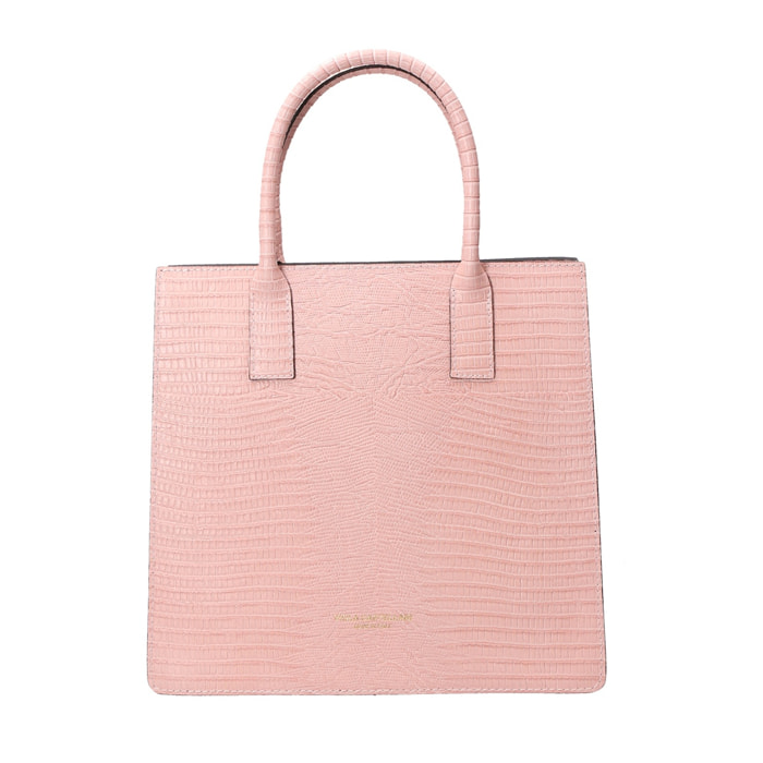 Borsa a mano da donna - Modello Giulia - Vera pelle effetto cocco - 30.0 x 28.0 x 10.0 cm