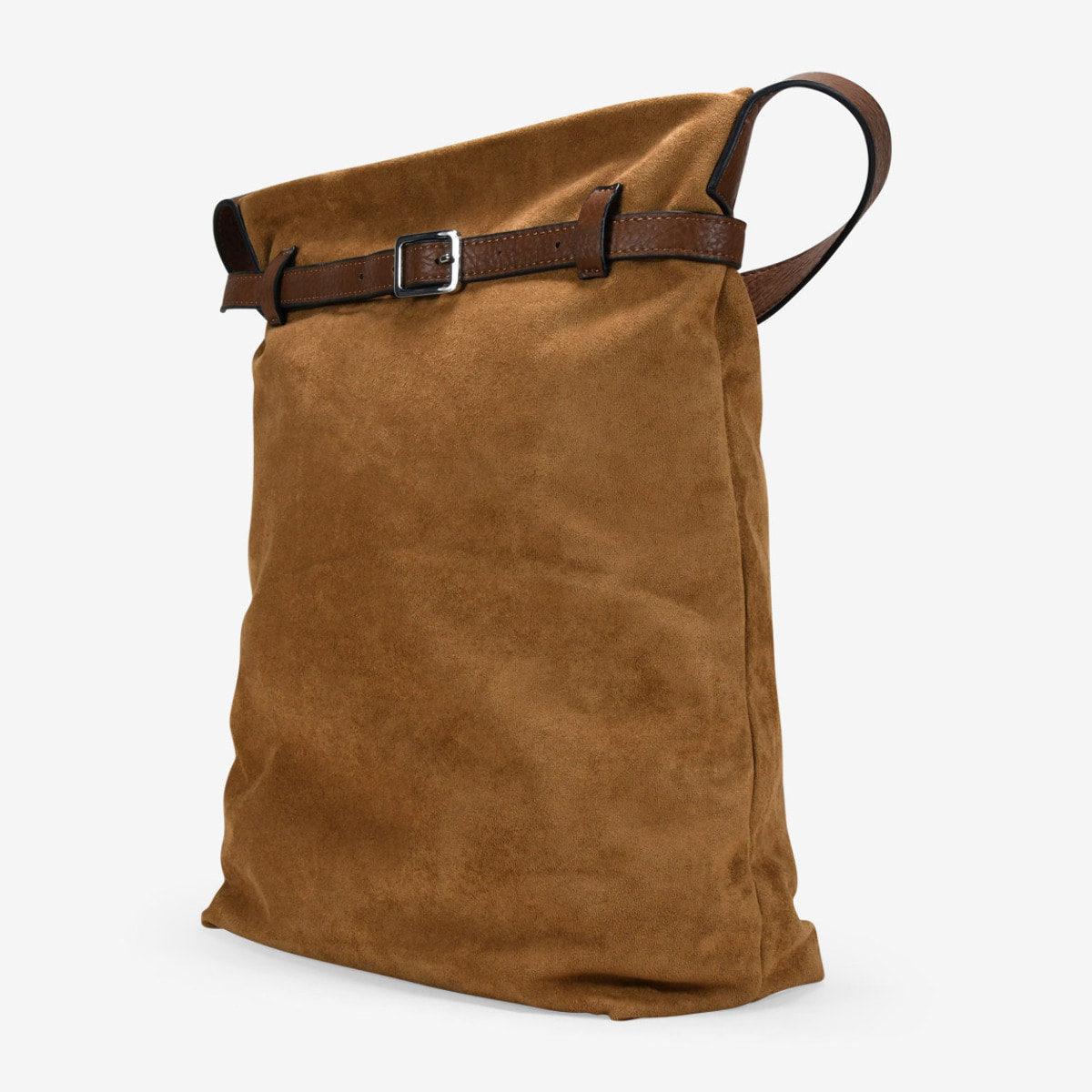 Bolso de hombro cuero con cinturón