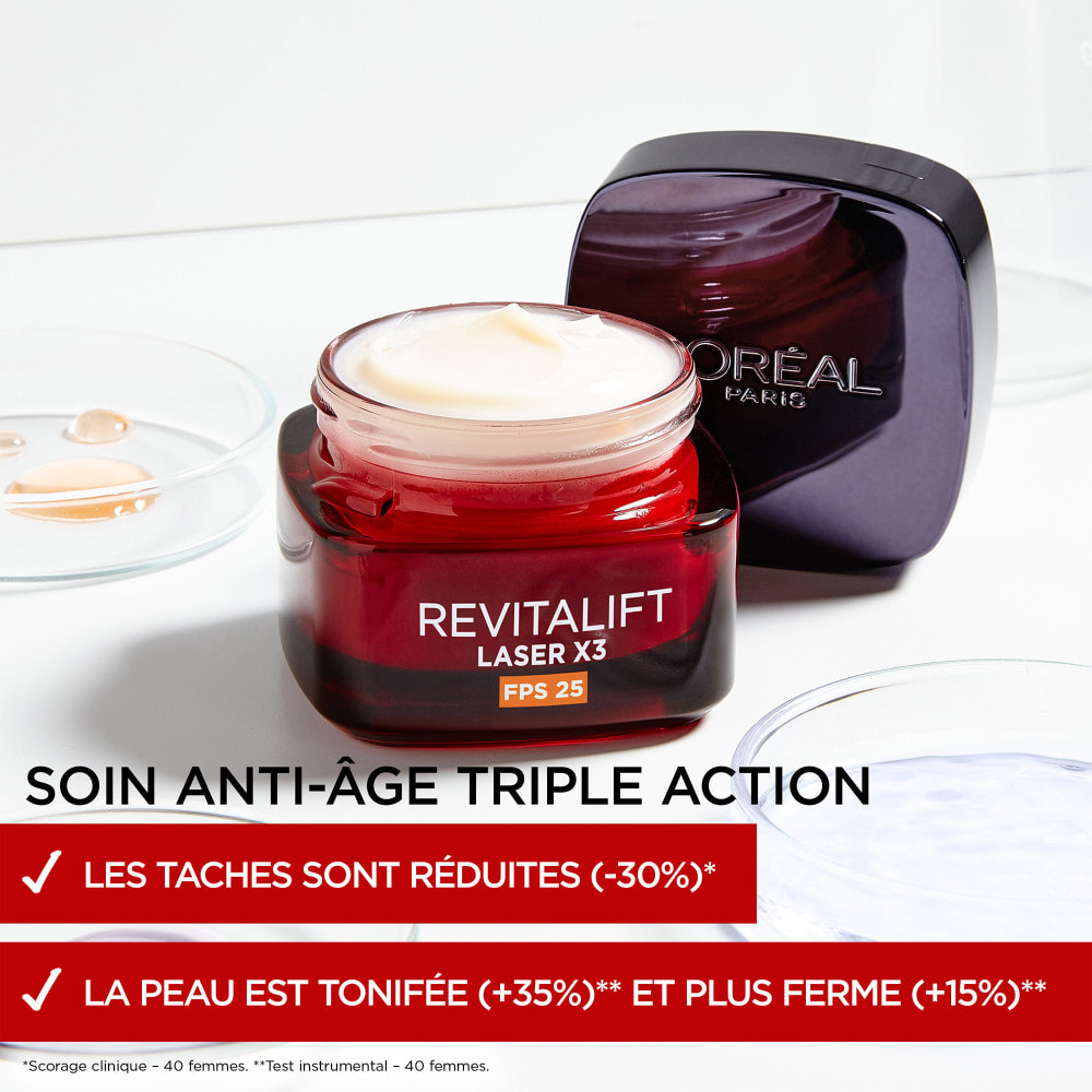 L'Oréal Paris Revitalift Laser Soin Anti-âge SPF25+ 50ml, L'Oréal Paris Revitalift Laser Sérum Nuit Rétinol Pur Rides Profondes