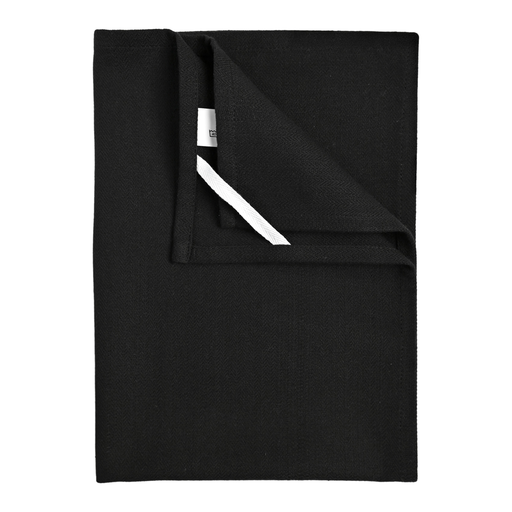Torchon de cuisine unis en coton - Noir