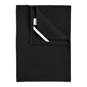 Torchon de cuisine unis en coton - Noir