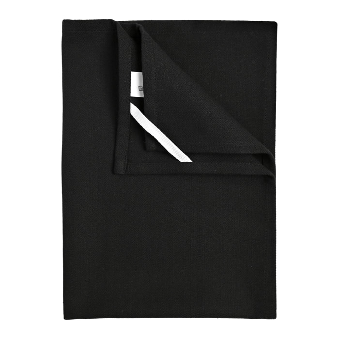 Torchon de cuisine unis en coton - Noir
