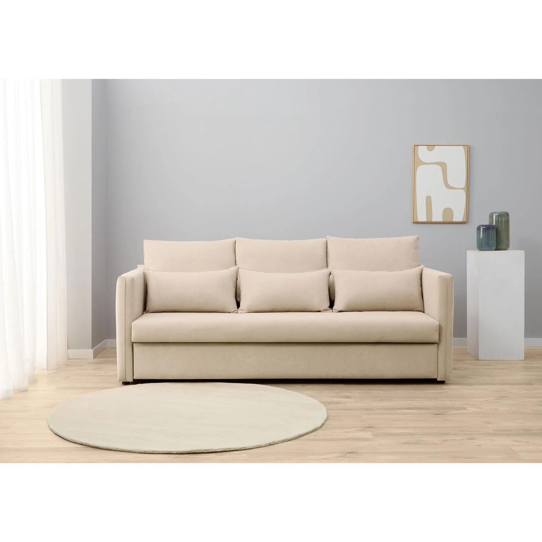 Sofá Cama Nido - 2 Colchones Individuales - Tejido Bobak Antimanchas - Cojines incluídos - Múltiples colores - 2 Años de Garantía