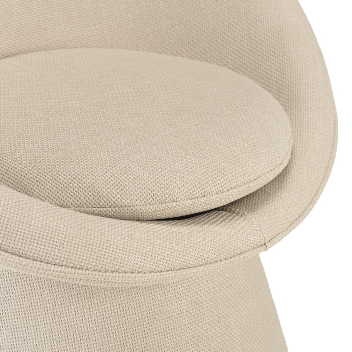 AGATHE - Fauteuil rembourré en tissu beige