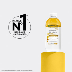 Lot de 6 - Garnier SkinActive Micellaire Biphase Tout en 1 Waterproof 400mL
