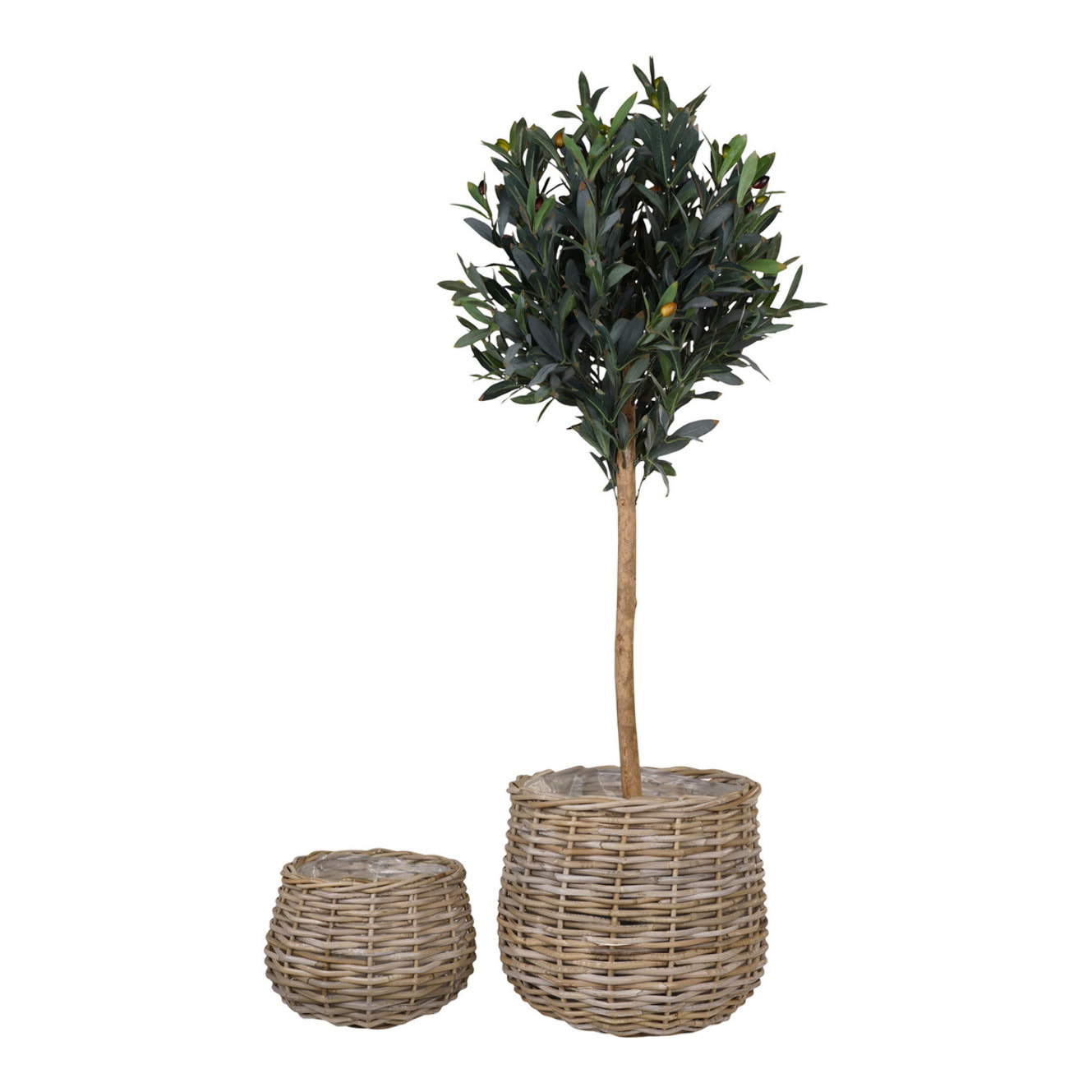 Set 2 cestini Pulo in rattan kubu naturale