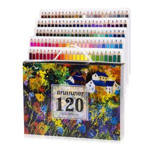 Set de 120 lápices de colores con base de aceite.
