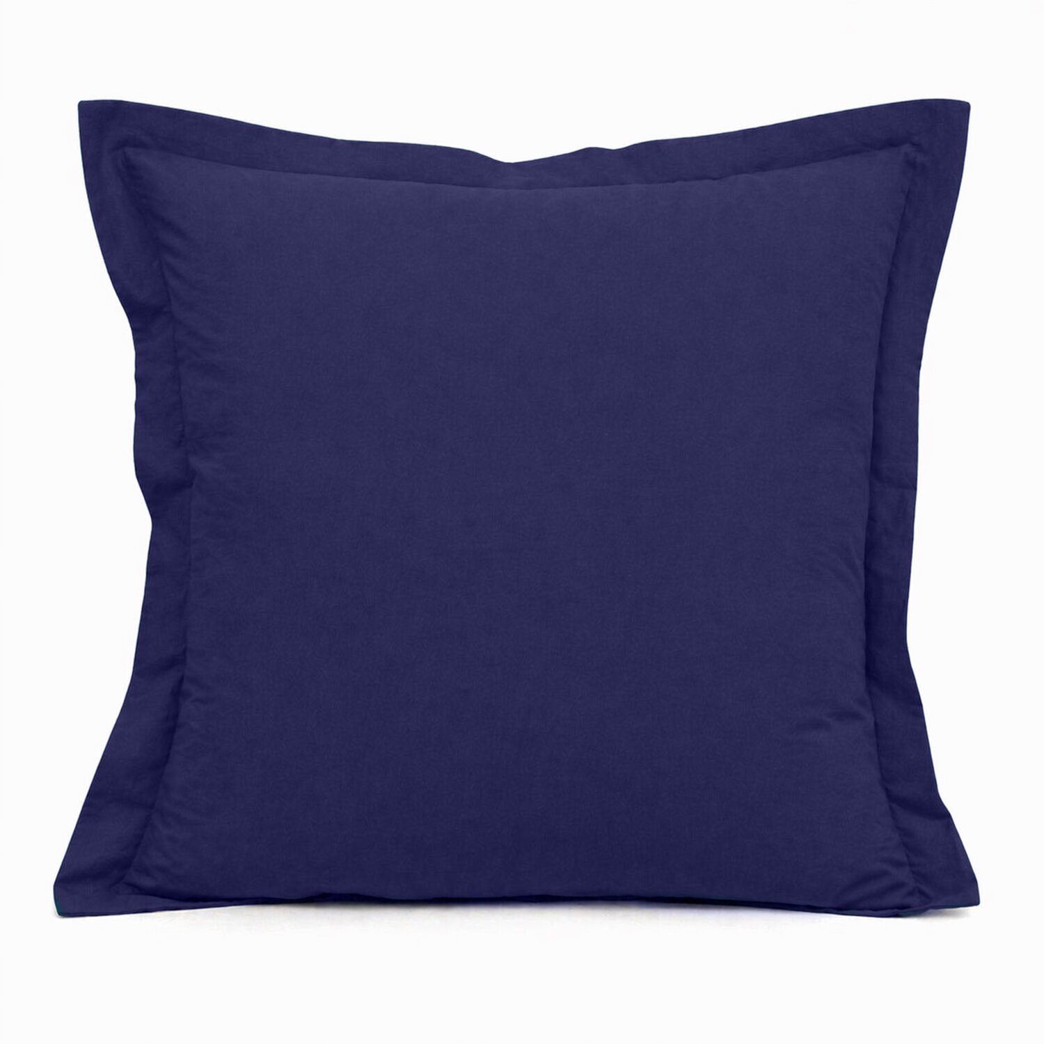 Parure de draps uni 100% coton - essentiel - bleu marine